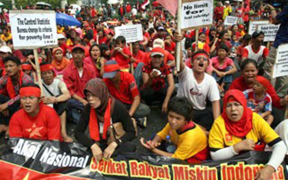 Indonesian Poor People’s Union (SRMI) rally in Jakarta (Tribune)
