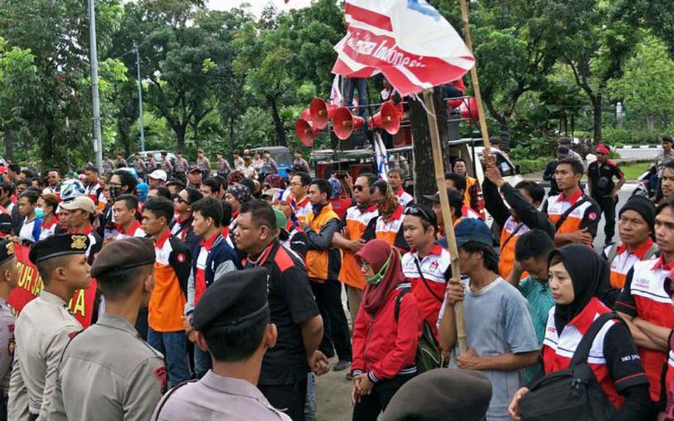 KSPI rally in Jakarta (Jurnal Politik)