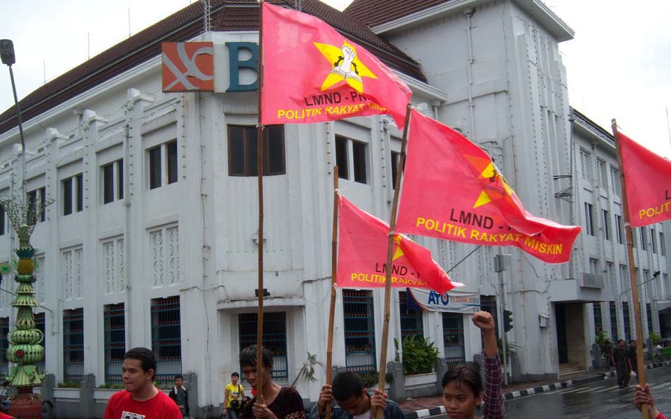 LMND-PRD protest action in Yogyakarta - November 6, 2008 (Pembebasan)