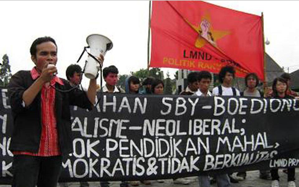 LMND-PRM rally at UGM in Yogyakarta (Pembebasan)