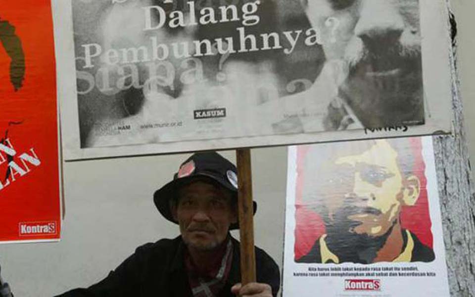 Kontras protest calling for justice in Munir case (Merdeka)