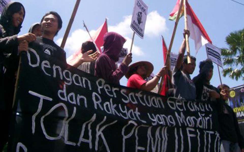 United People's Committee protests 2009 elections in Yogyakarta - April 5, 2009 (KPRM)