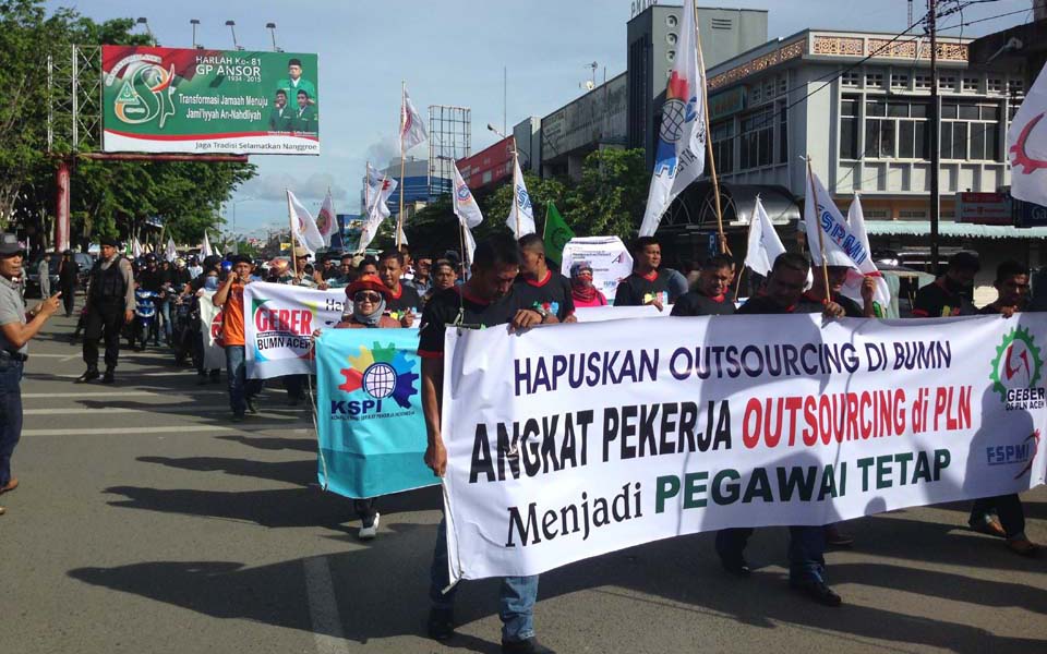 Workers commemorate May Day in Banda Aceh (Star Berita)