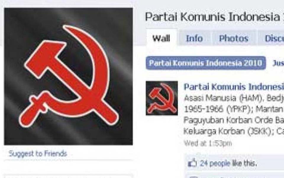 Alleged Indonesian Communist Party (PKI) Facebook page (Liputan 6)