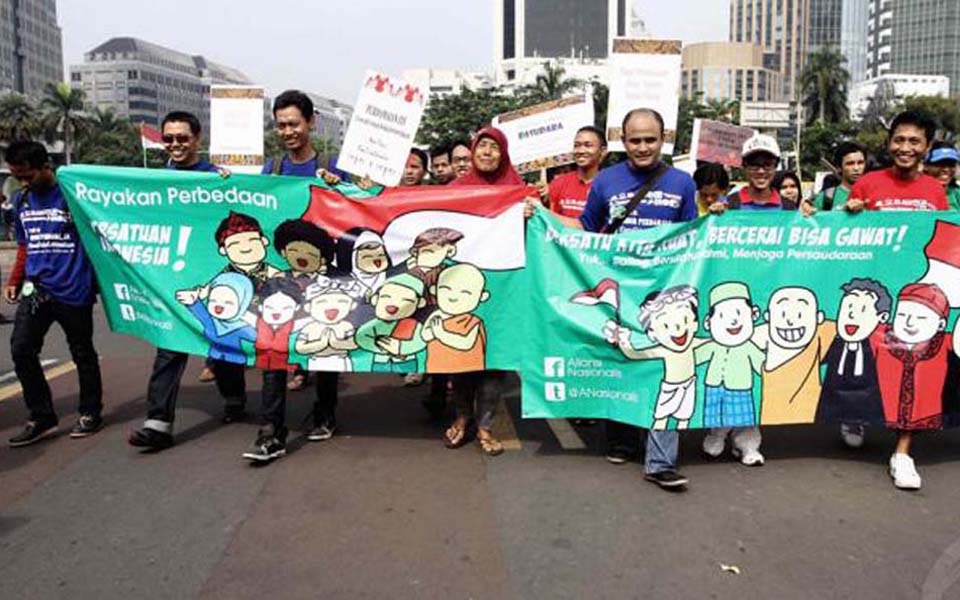March in support of religious tolerance in Jakarta (Liputan 6)