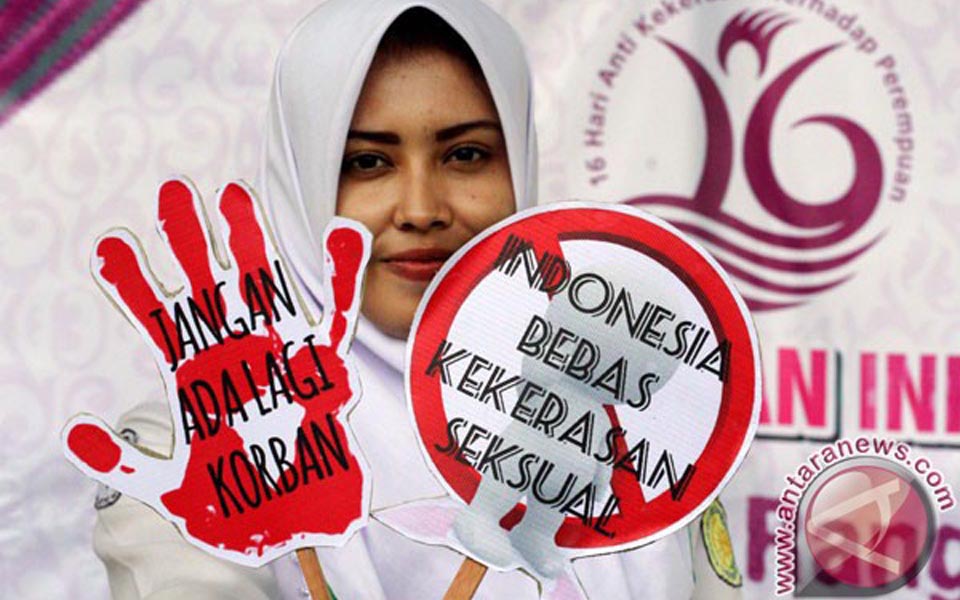 Campaign against violence against Women in Lhokseumawe (Antara)