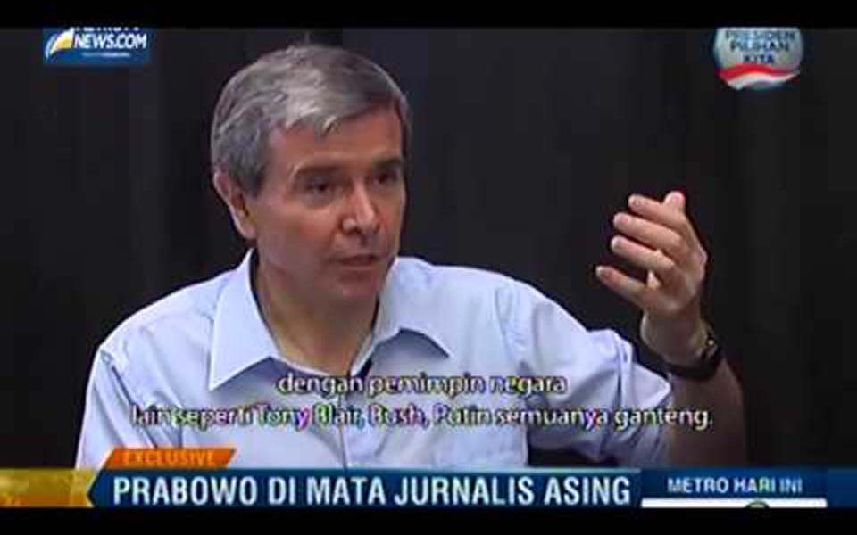 US journalist Allan Nairn being interviewed by Metro TV - July 21, 2014 (Solo Post)