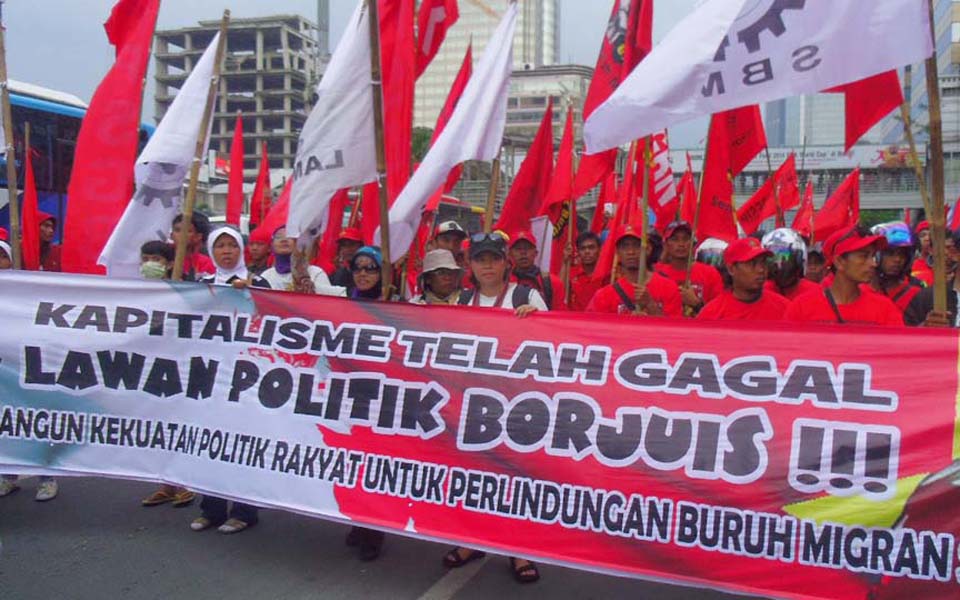 Sekber Buruh and Political Alternative Committee May Day rally in Jakarta - May 1, 2014 (sbmidpn)