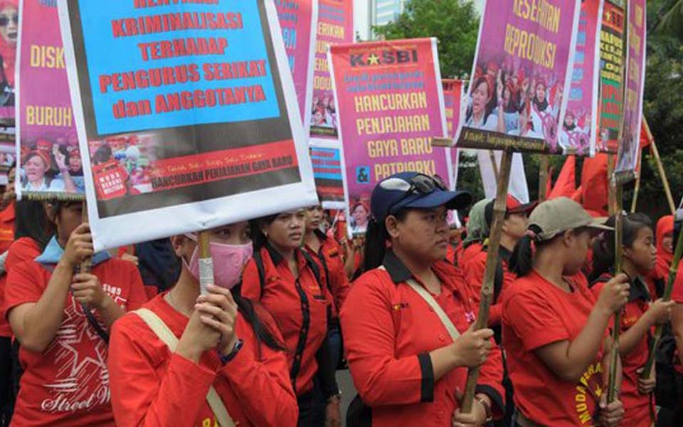 Women workers commemorate May Day - May 1, 2014 (Merdeka)