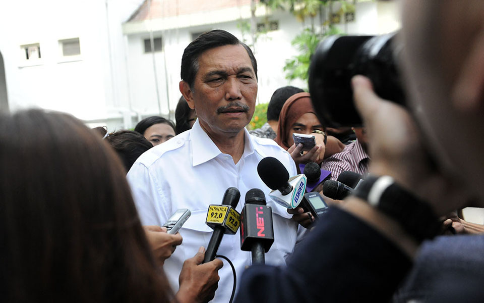 Coordinating Minister for Political, Legal and Security Affairs Luhut Padjaitan (Linkaran News)