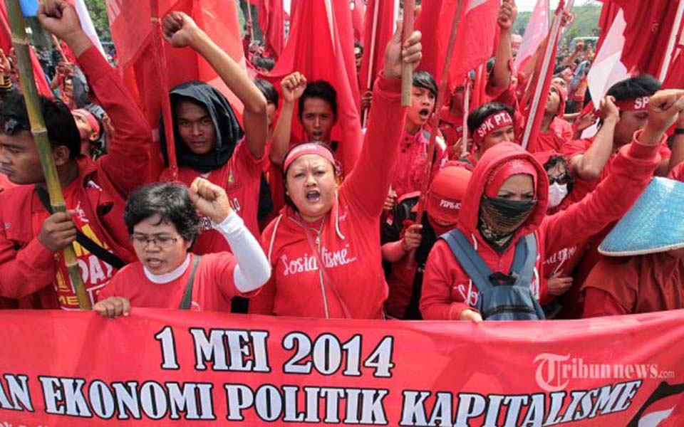 May Day rally in Bandung - May 1, 2014 (Tribune)