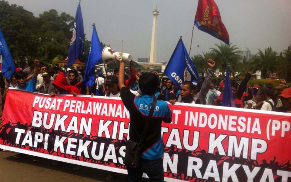 PPRI demonstrate at State Palace in Central Jakarta - May 20, 2015 (Citra)