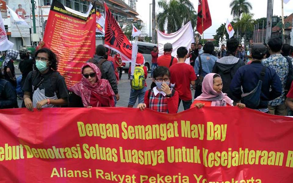 May Day rally in Yogyakarta - May 1, 2016 (KPO Yogya)