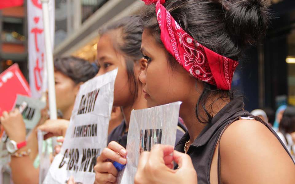 Migrant workers from KPP protest in Hong Kong - June 17, 2017 (Ilalang Vicktoria)