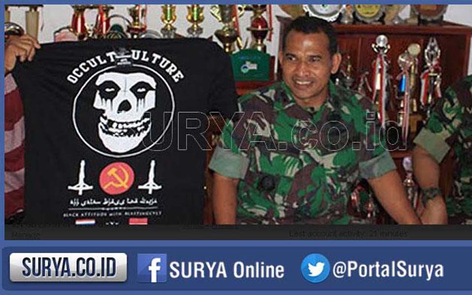 Military displays seized hammer-and-sickle T-shirts – February 24, 2016 (Tribune)