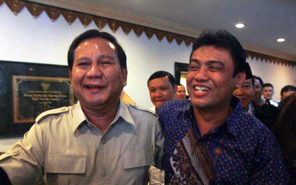 Prabowo Subianto and Said Iqbal in Jakarta - February 13, 2014 (Tribune)