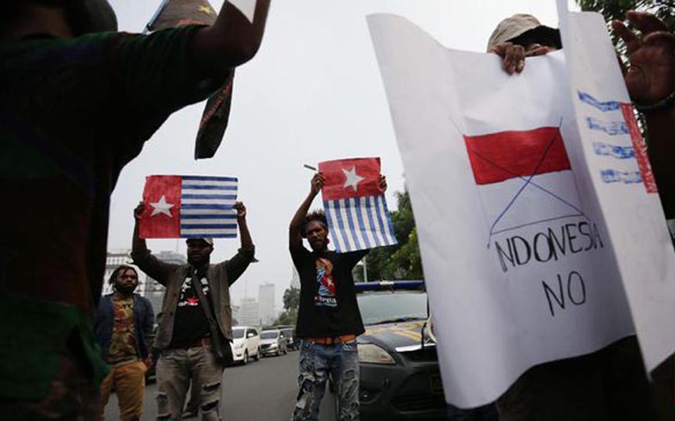 Papuan pro-independence activists protest in Jakarta (CNN)