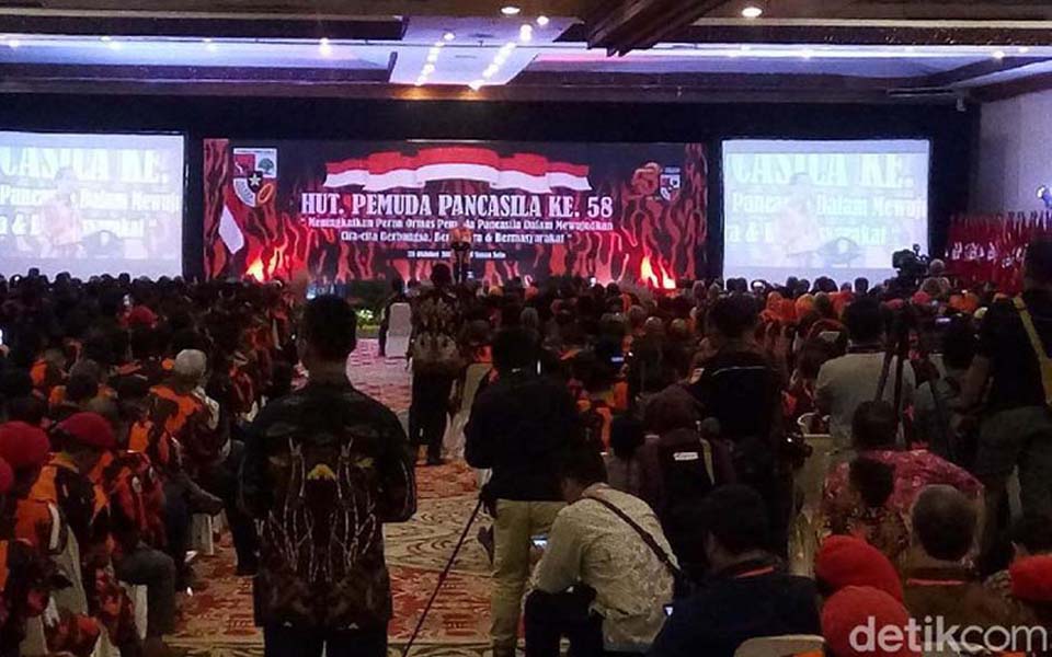 Widodo speaking at 58th Pancasila Youth anniversary in Solo - October 28, 2017 (Detik)