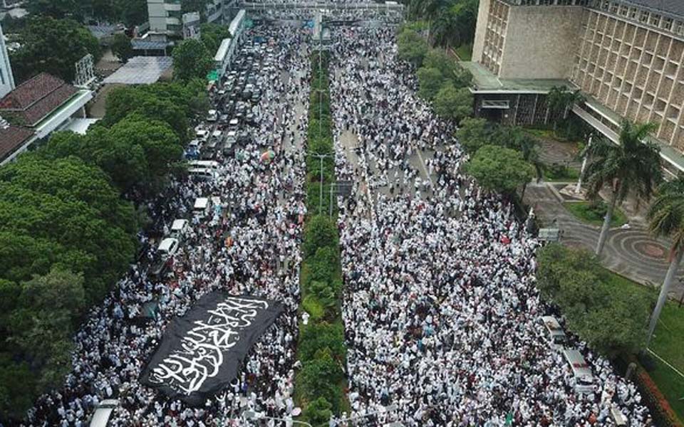 212 Reunion rally on Jl MH Thamrin in Central Jakarta - December 2, 2018 (Antara)