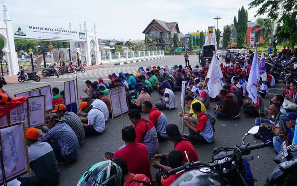 ABA workers commemorate May Day in Banda Aceh - May 1, 2018 (Kumparan)