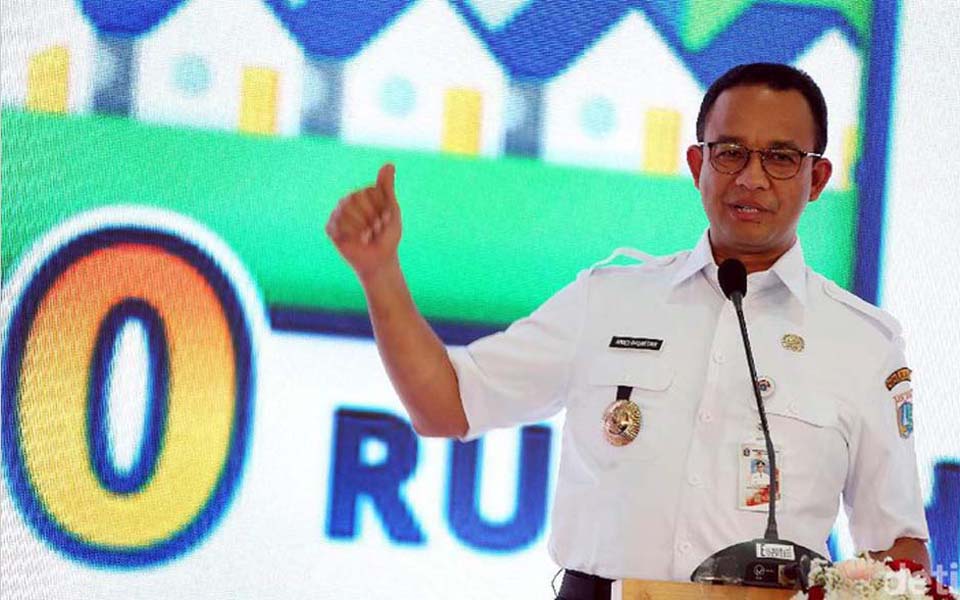 Anies Baswedan promoting zero down payment housing program (Detik)