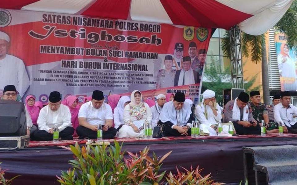 Bogor workers commemorate May Day with joint prayers - May 1, 2018 (Republika)