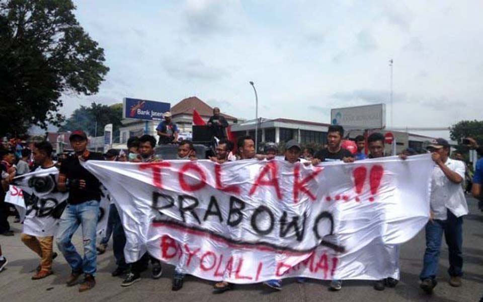 Boyolali residents protest against Prabowo - November 4, 2018 (Tribune)