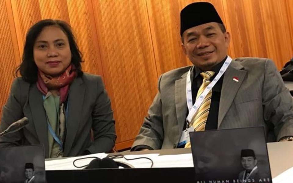 Juwaini (right) at IPU general assembly meeting - October 14, 2018 (Istimewa)
