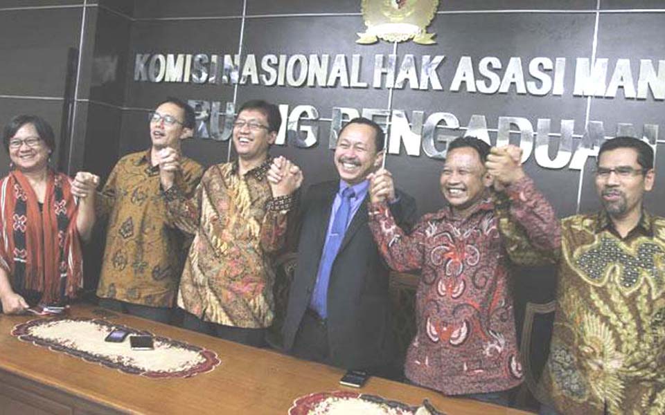 Komnas HAM members at press conference in Jakarta - August 5, 2018 (Tempo)