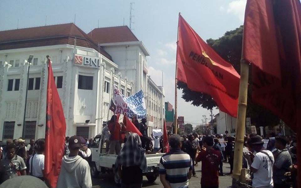 Papuan students commemorate May Day in Yogyakarta - May 1, 2018 (Jawa Pos)