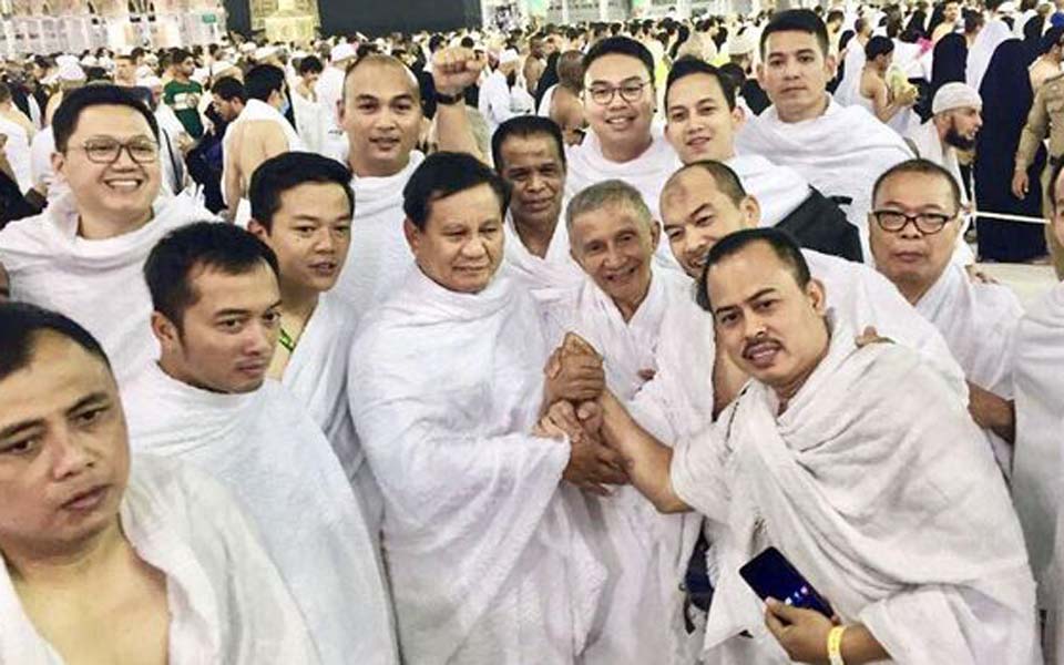 Prabowo Subianto pictured in Mecca - June 2018 (Istimewa)