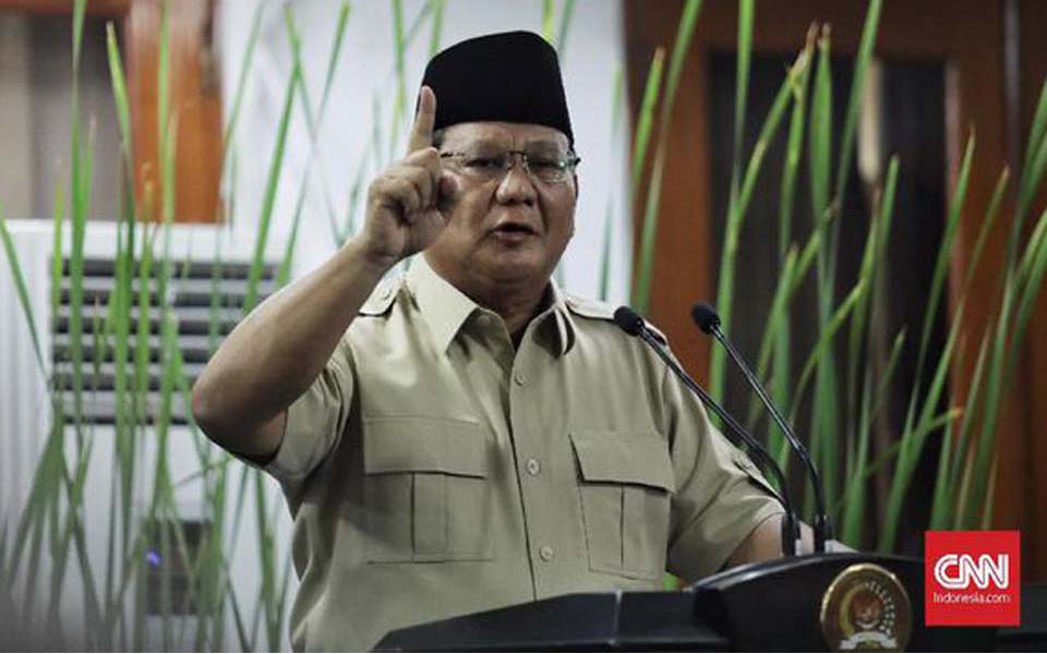 Presidential hopeful Prabowo Subianto - Undated (CNN)