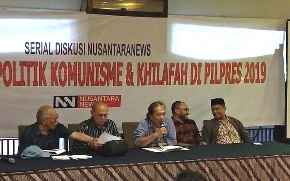 Speakers at communism and caliphate discussion in Jakarta - October 13, 2018 (Tribune)