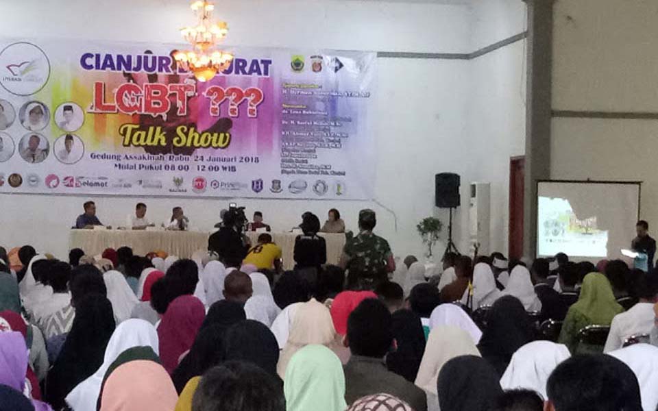 Talk show organised by Cianjur government titled 'LGBT Emergency in Cianjur) - January 24, 2018 (KJI)