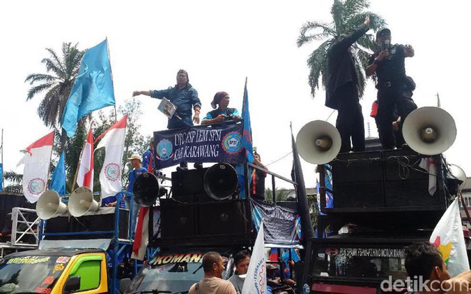 West Java workers rally in Bandung - November 19, 2018 (Detik)