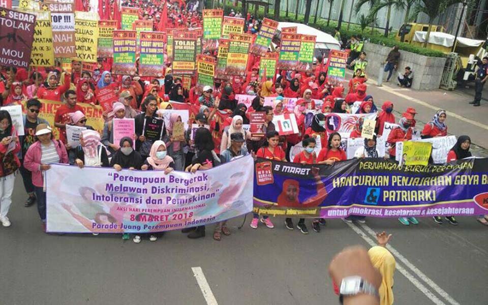 Women take to the streets on IWD - March 8, 2018 (Ata Bu)