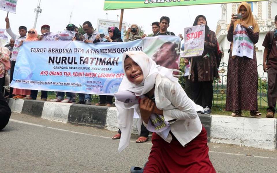 Acehnese activists protest ‘sexual violence emergency’ – October 5, 2018 (Antara)