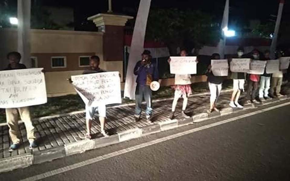 AMP solidarity protest in front of police HQ in Yogyakarta – August 16, 2019 (AMP)