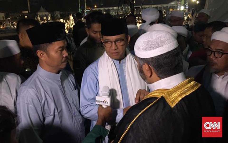 Baswedan (wearing glasses) at FPI’s 21 anniversary celebrations – August 24, 2019 (CNN)