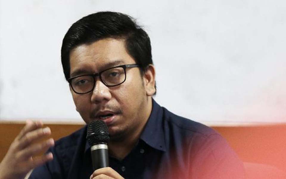 Indonesian Corruption Watch researcher Kurnia Ramadhana (CNN)