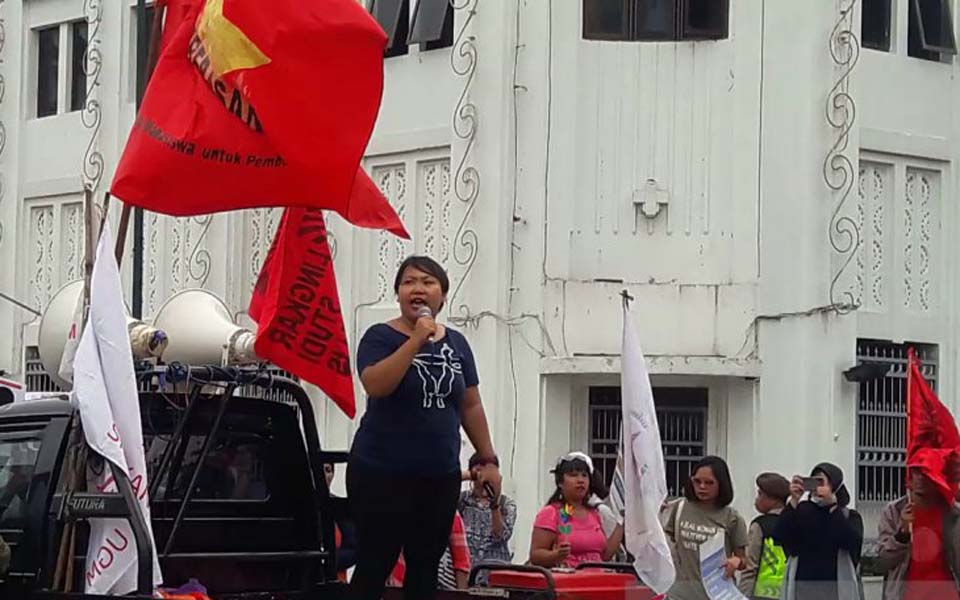 IWD rally in front of Yogyakarta central post office – March 8, 2019 (Antara)