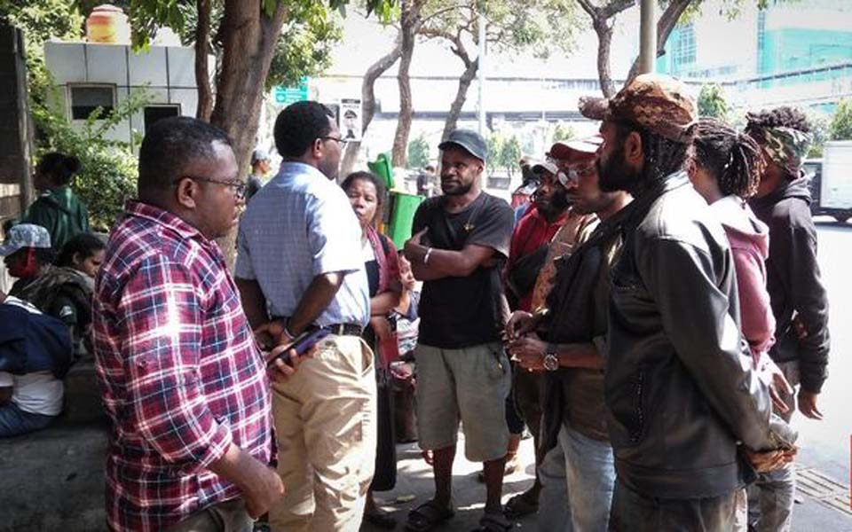 Papuan students gather in front of Metro Jaya police station – August 31, 2019 (CNN)