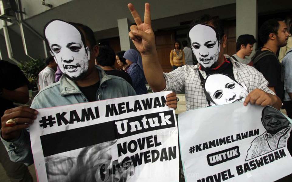 Protest action supporting Novel Baswedan’s fight for justice (Tribune)