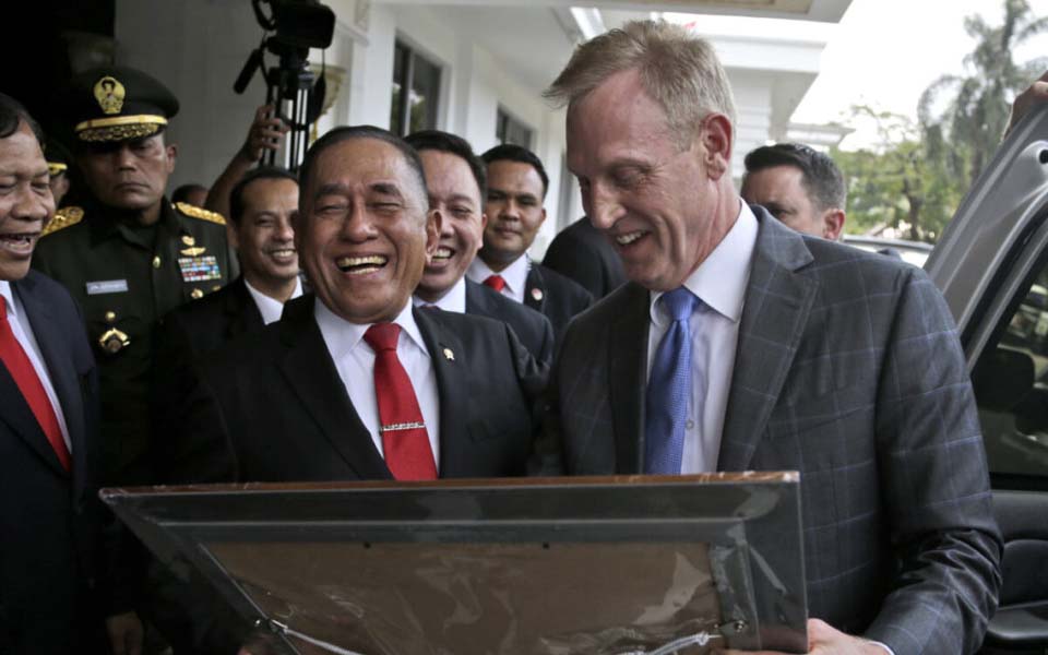 Ryamizard Ryacudu (left) and Patrick Shanahan (right) – May 30, 2019 (Kompas)