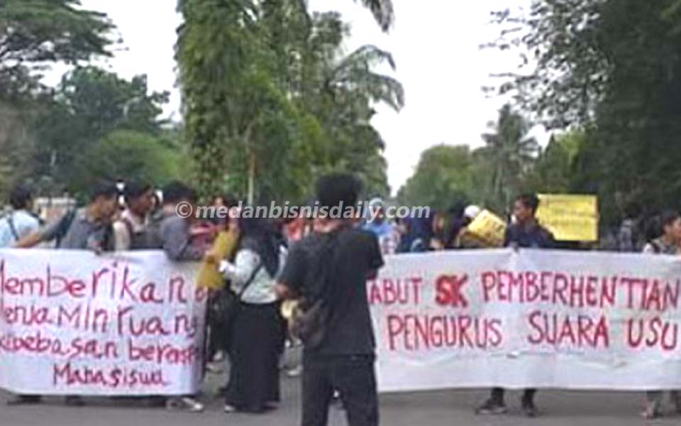 Student protest against sacking of Suara USU staff – March 28, 2019 (MBD)