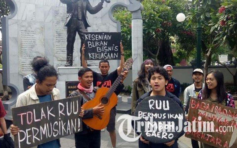 Surabaya rally against draft music law – February 10, 2019 (Tribune)