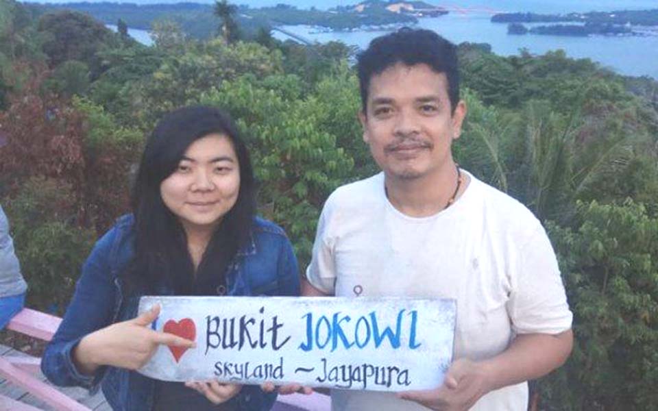 Surya Anta and rights lawyer Veronica Koman in Jayapura – Undated (Facebook)