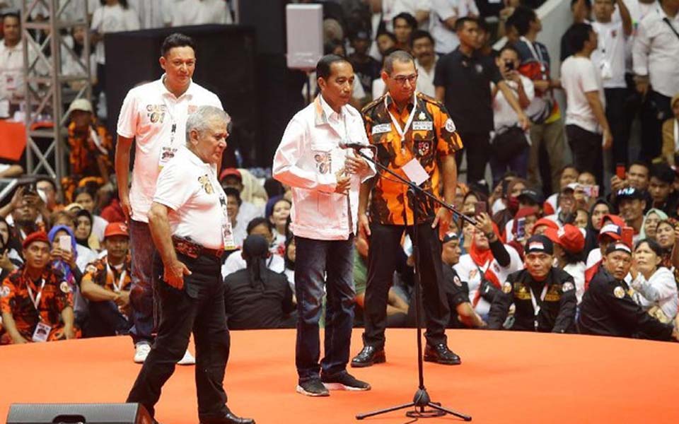 Widodo and PP chairperson Japto Soelistyo Soerjosoemarno – March 3, 2019 (Detik)