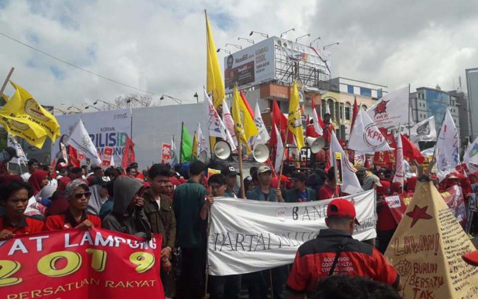 Workers commemorate May Day in Lampung – May 1, 2019 (Saibumi)