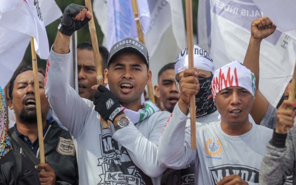 Workers hold May Day action in Banda Aceh – May 1, 2019 (Kumparan)